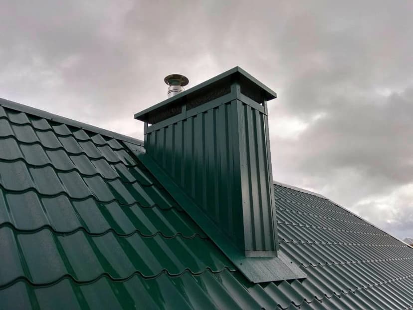 черепица с трубой