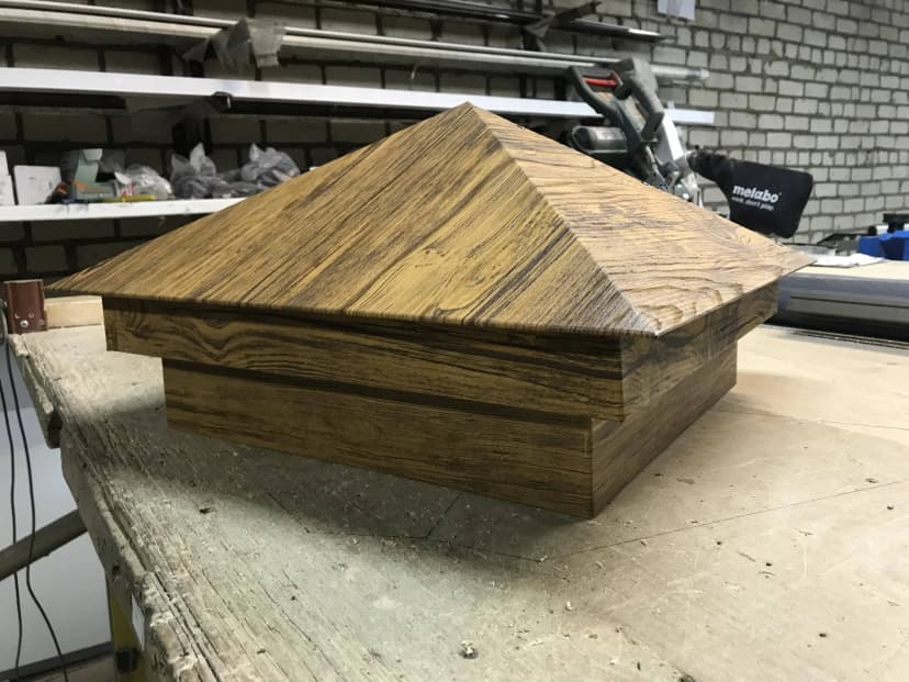 колпак на забор под дерево